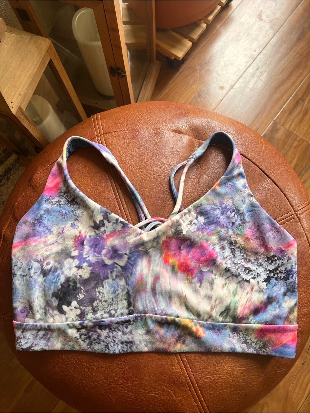 Athleta floral sports bra